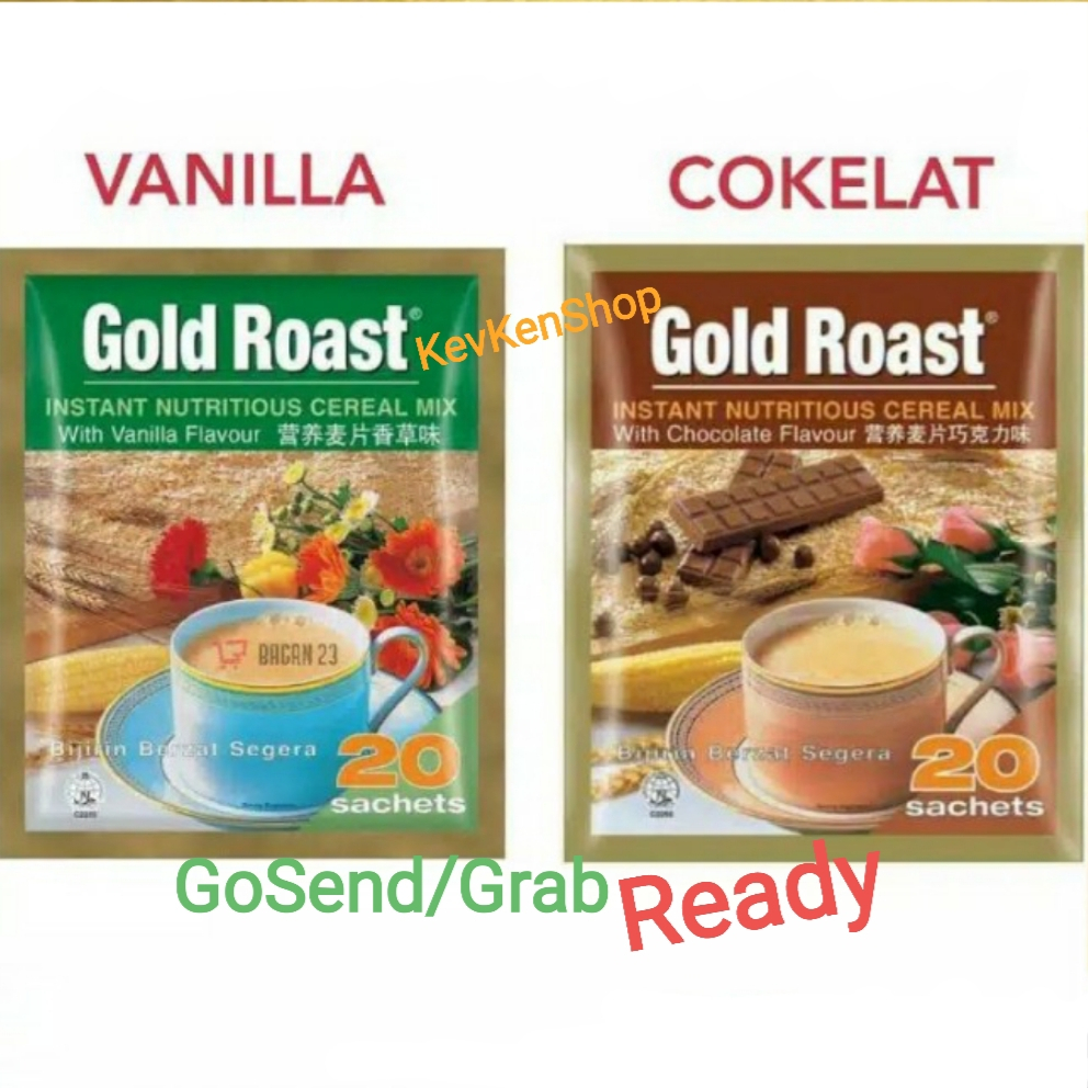 

GOLD ROAST Made in Singapore instant Cereal GOLDROAST isi 20 sachet