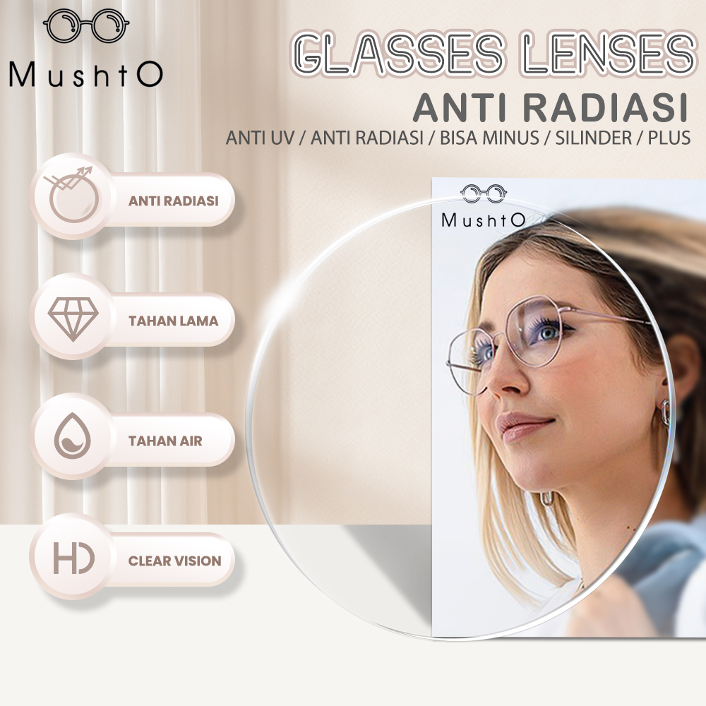 Mushto Lensa Antiradiasi CRMC Minus / Silinder / Plus / Progresif Index 156 / 157