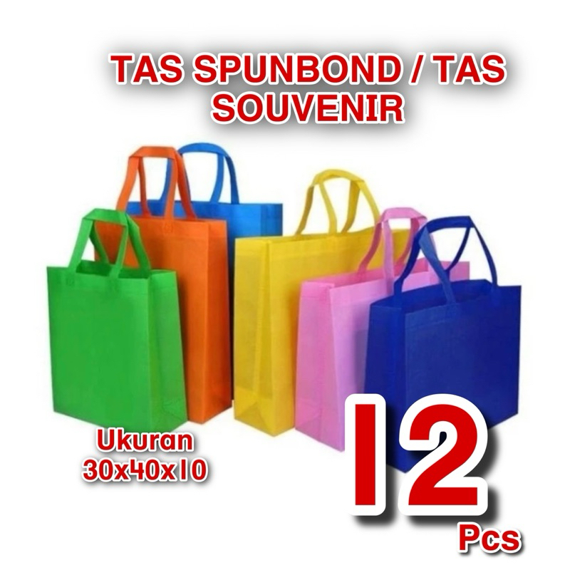 

Tas Spunbond / Tas GoodieBag / Tas Souvenir / Tas Hajatan 30x40x10 12pcs