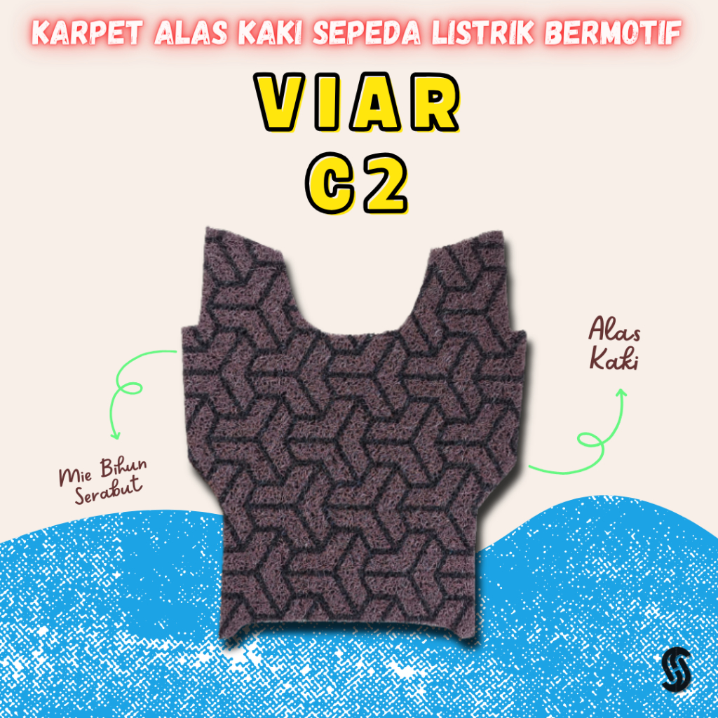 Karpet Mie Bihun Serabut Sepeda Motor Listrik VIAR C2 - MOTIF