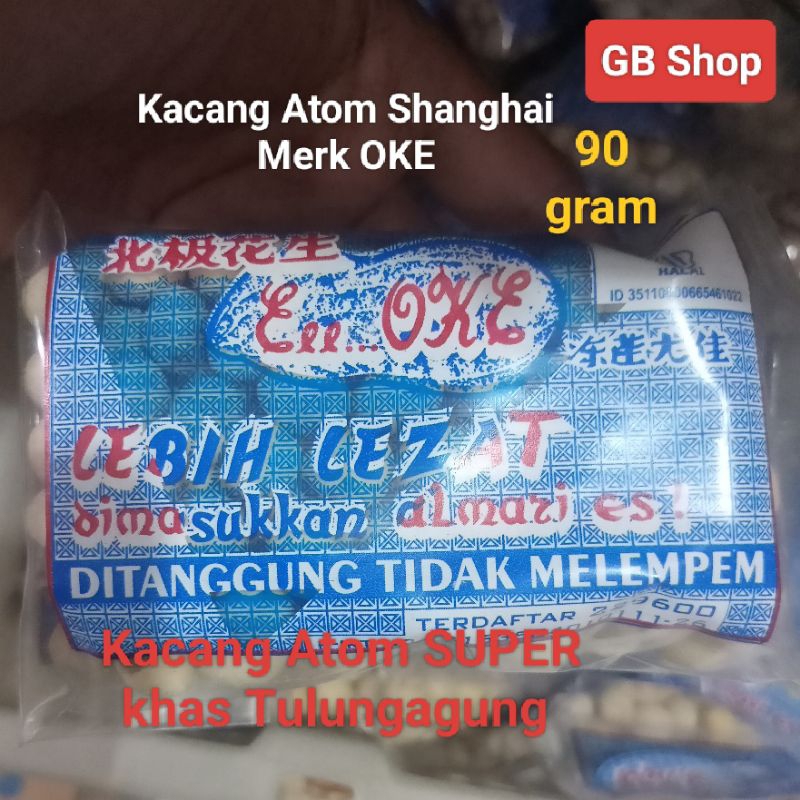 

Kacang Atom Shanghai Super merk OKE murah 90 gram Termurah