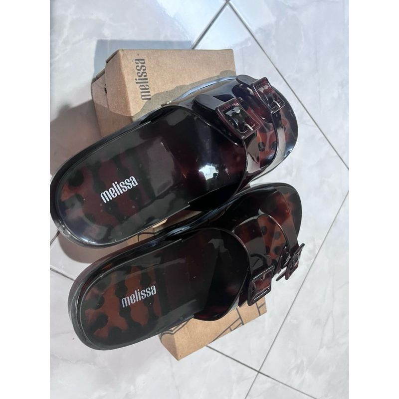 preloved sandal sendal melissa wide AD original store brown/tortoise