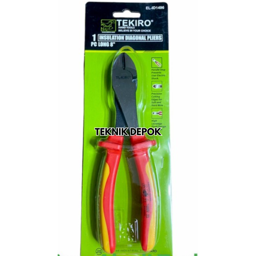 Insulation Diagonal Pliers 8 Inch 1000V Tang Potong 20 cm Tahan Listrik 1000 Volt  Alat Pemotong Kaw