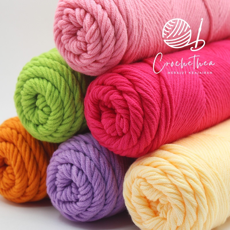 (31-63) Benang Rajut Katun Susu 8 Ply/Milk Cotton 8 Ply
