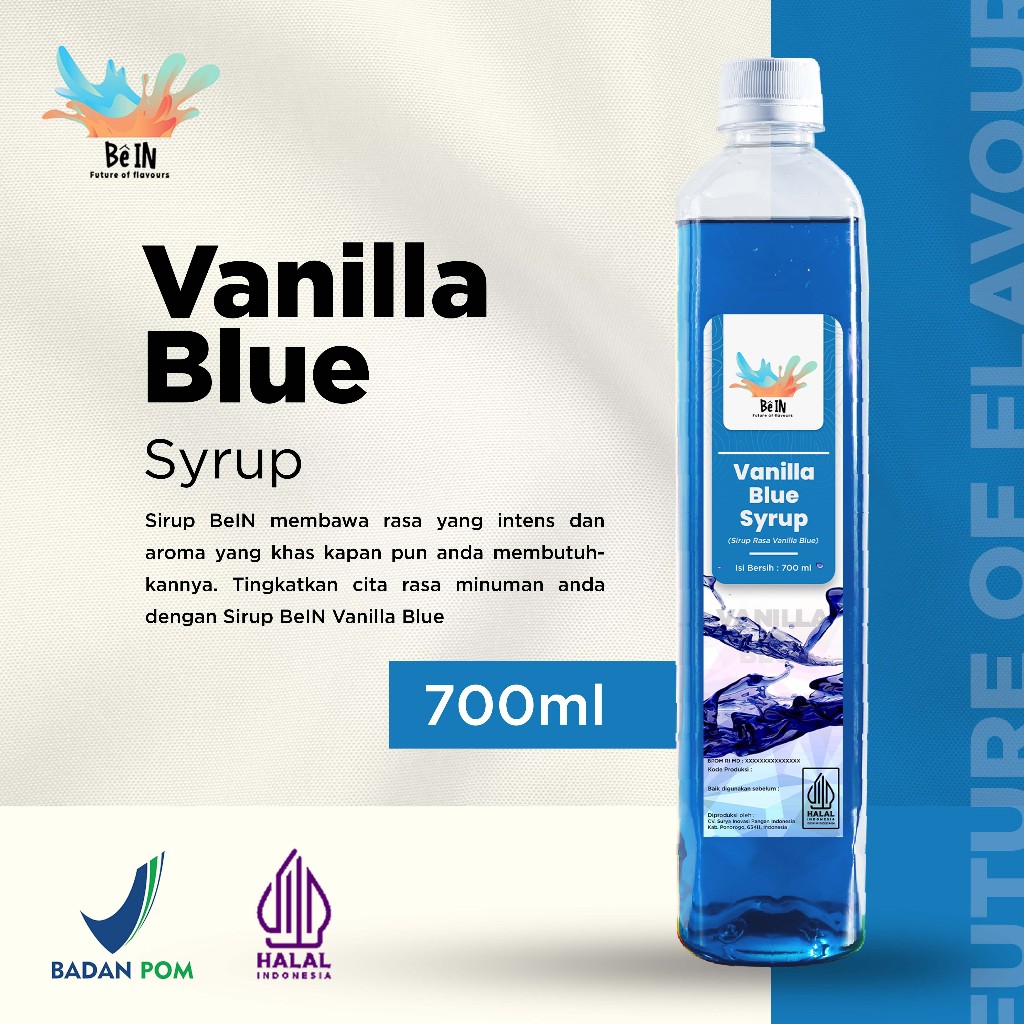 

BeIn Vanilla Blue Syrup - Sirup Biru Vanilla 700ml