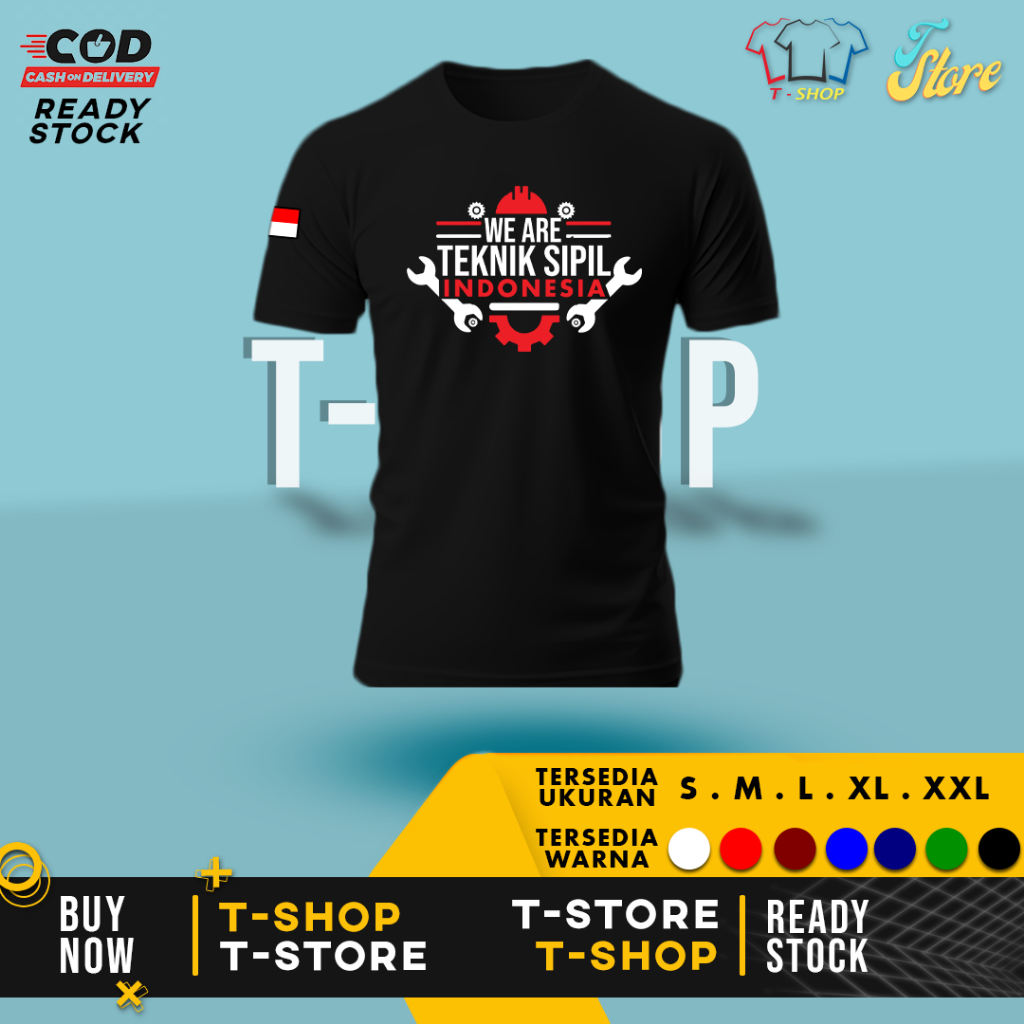 Kaos Baju Teknik Sipil We Are Teknik Sipil Indonesia | Bahan Cotton Combed 30s Lembut & Adem