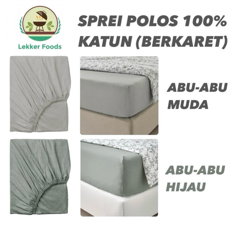 Sprei Polos 100% Katun Halus dengan Karet Varvial
