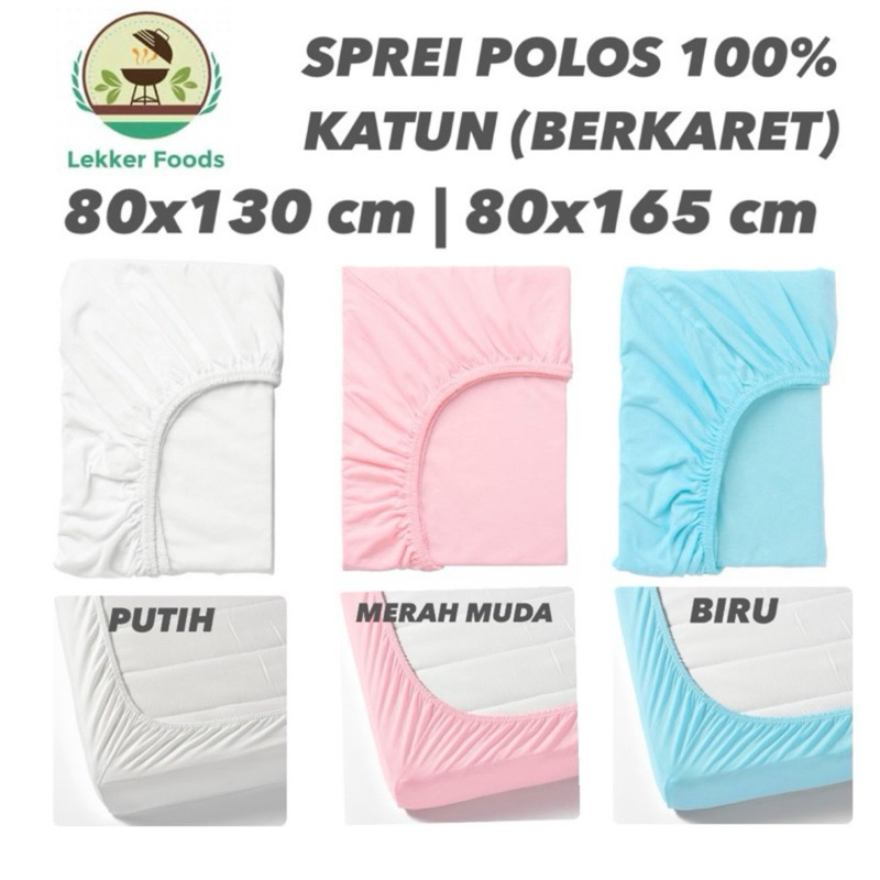 Sprei Polos Katun Halus dengan Karet Len