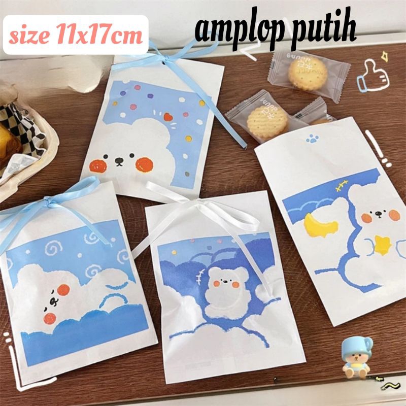 

Amplop Packing Aesthetic Cartoon Paper Bag Kertas White Bunny
