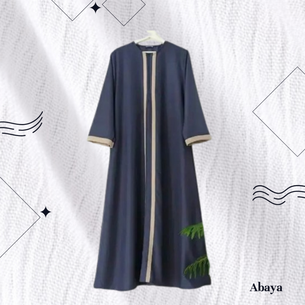 Gamis Abaya Hitam Polos Full Kancing Depan Sampai Bawah Remaja Moscrepe Mosscrepe Moscrep NEW/Abaya.