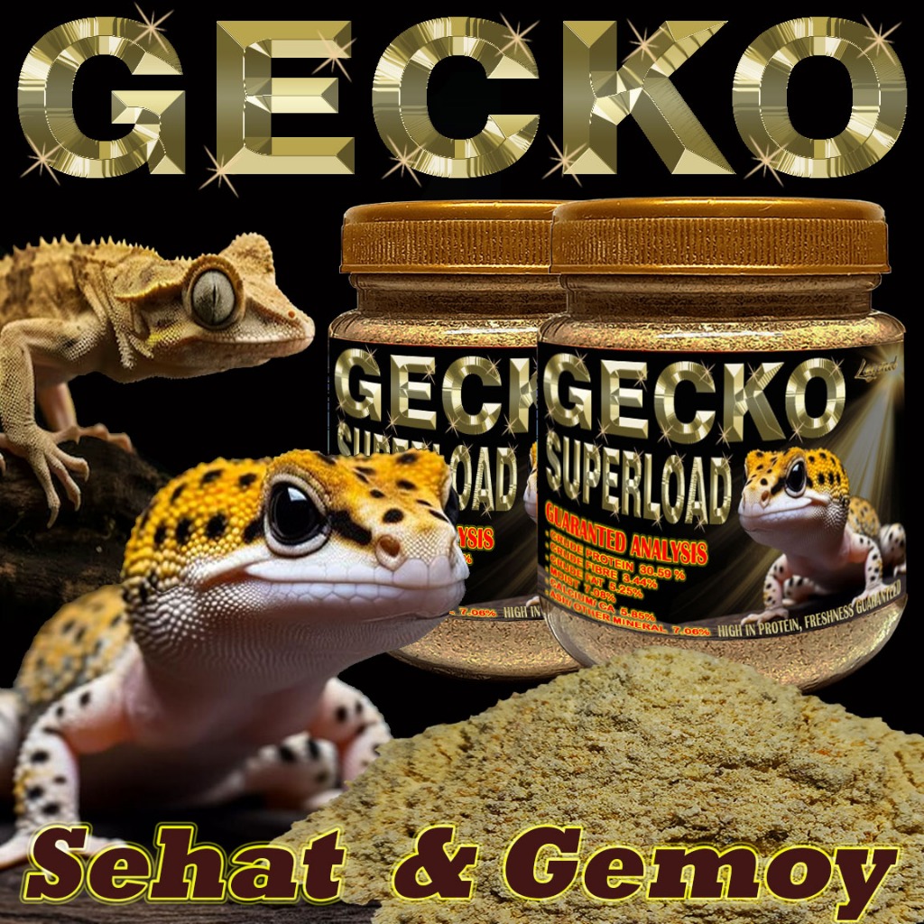 100GR GECKO SUPERLOAD GUTLOAD OBAT VITAMIN PENGGEMUK LEOPARD GECKO WHEELERI GEKKO CRESTED GECKKO AFT