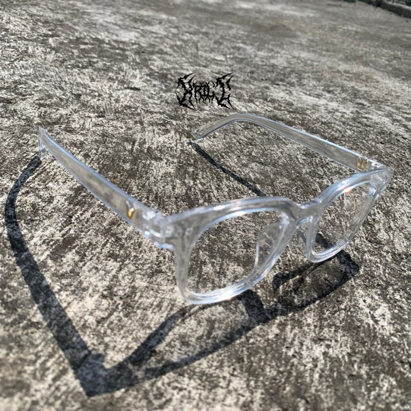 Kacamata Vincent Frame Clear Bening Transparan Gaya Vntage Pria/wanita kacamata bening free pouch Gl