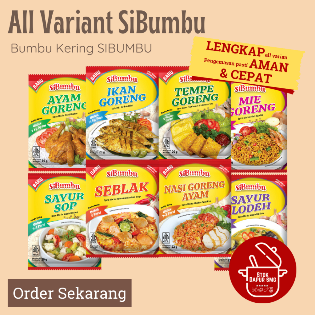

SiBumbu by BAMBOE Bumbu Masak Kering Bubuk Instan All Varian
