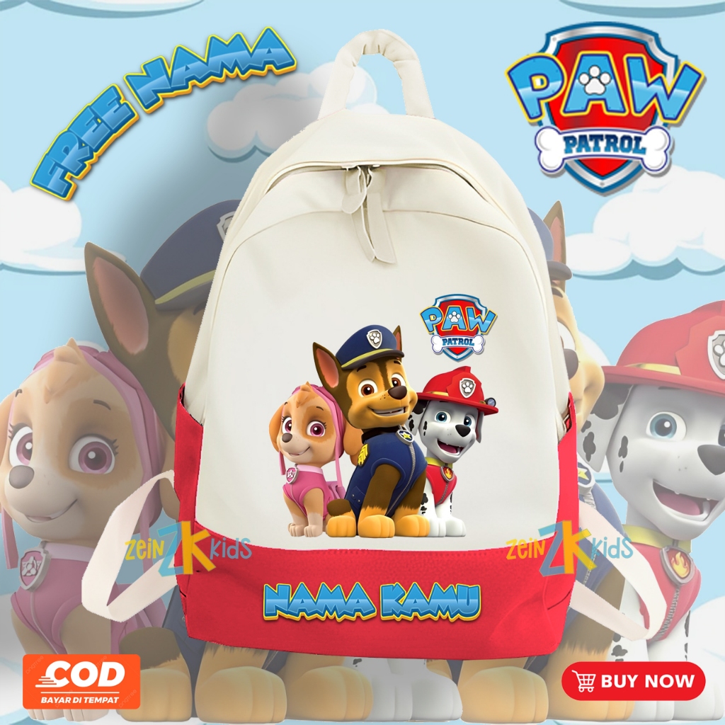 Tas Anak TK PAUD Paw Patrol CHARACTER / Tas Anak Paw Patrol