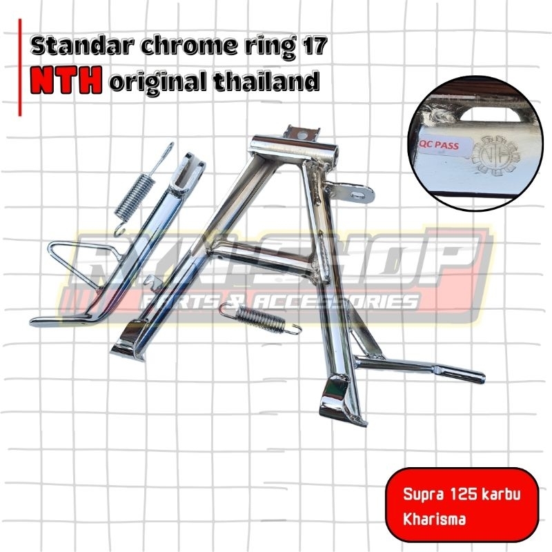 Standart Standart Jagang Standar Tengah Samping Chrome Krum Wave Supra 125 Kharisma NTH Thailand