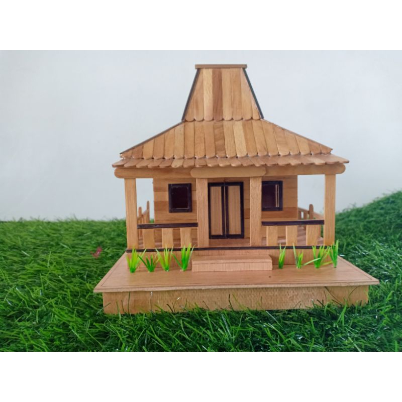 Kerajinan/miniatur rumah adat JOGLO stik eskrim