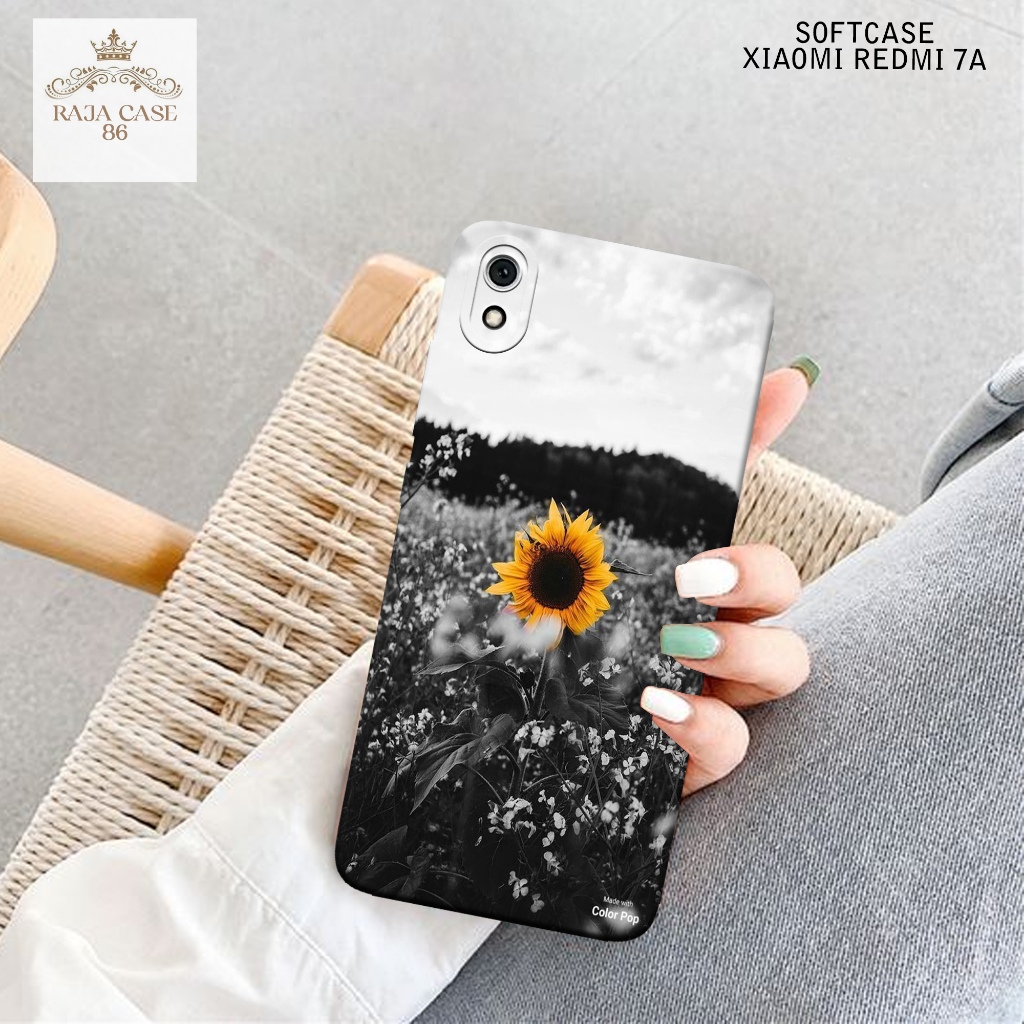 Case Xiaomi Redmi 7A Terbaru - Rajacase - casing Redmi 7A - Motif Softcase BUNGA - Pelindung handpho