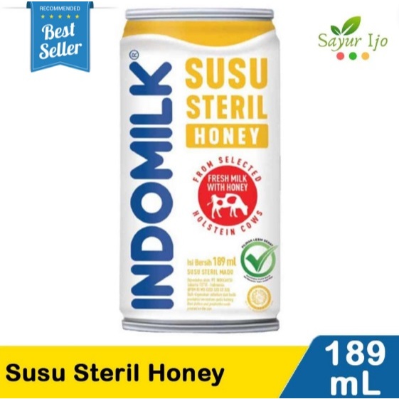 

Indomilk Susu Steril HONEY 189 ML / Kaleng Fresh Milk Madu Instant