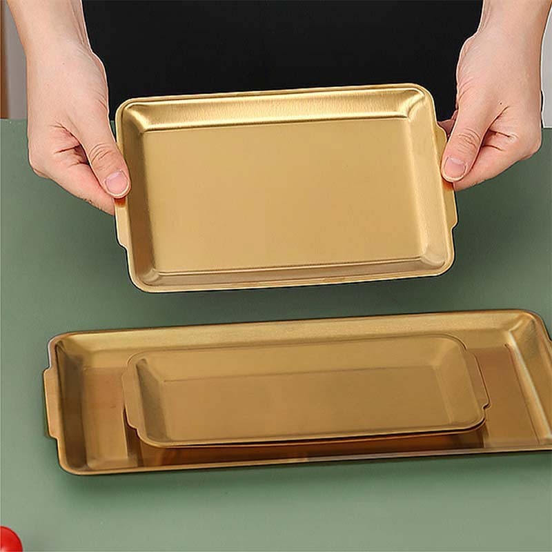 Stainless Segi Nampan Emas Nampan Cantik Baki Prasmanan Baki Emasserving Tray Baki Saji Baki Serving