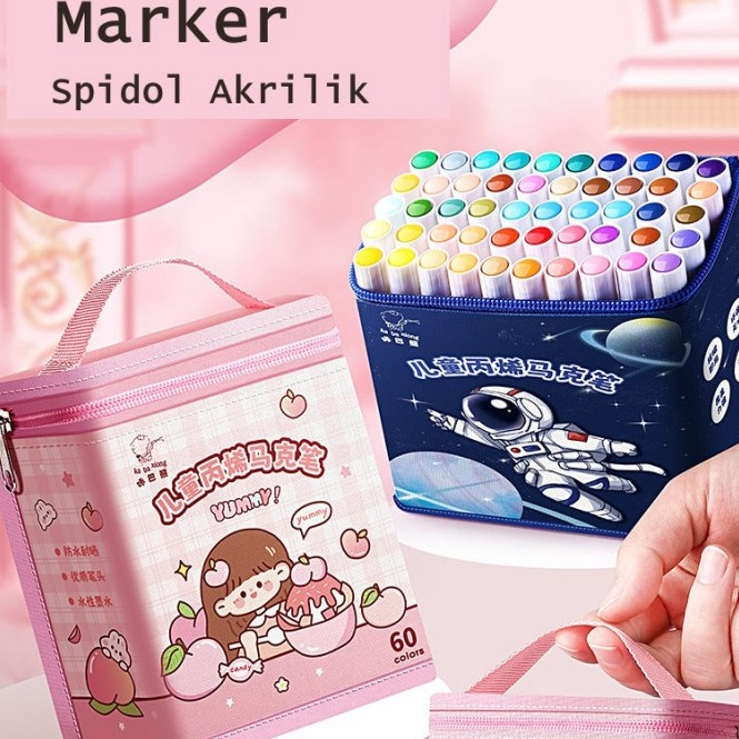 

LOGU Set Pena Watercolour Marker Set Spidol WarnaWarni Spidol anti transfer KODE B7I6