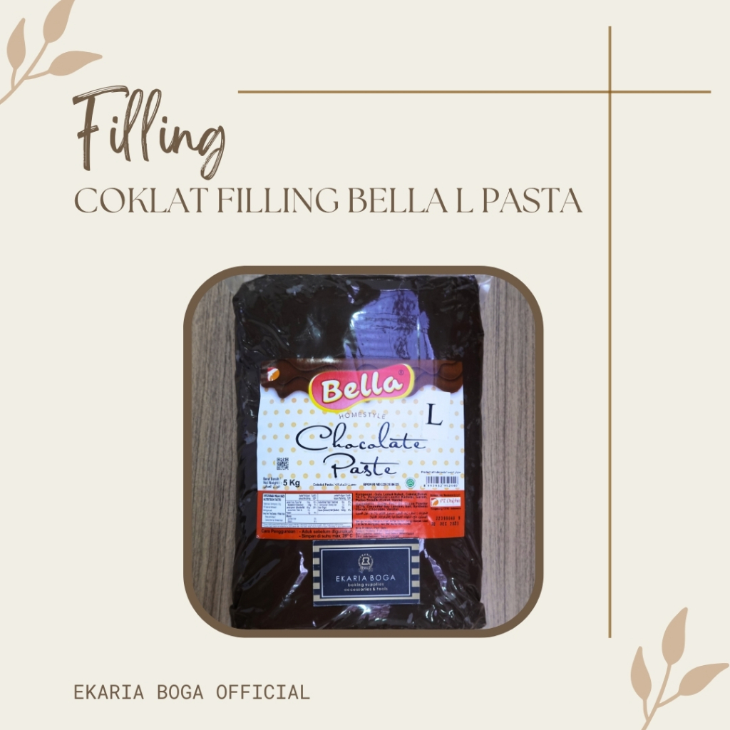 COKELAT | COKLAT | FILLING | SELAI | SAUS | ISIAN ROTI | COKLAT FILLING BELLA PASTA L 1KG