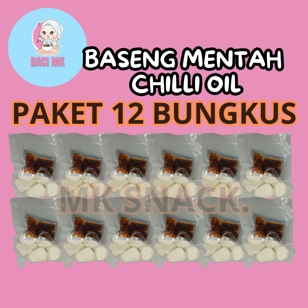 

12 BUNGKUS BASRENG CHILLI OIL MK SNACK GRATIS CHILLI OIL PEDAS GURIH NIKMAT
