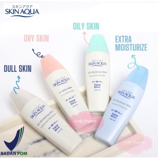 KODE N45G SKIN AQUA UV MOISTURE MILK SPF 5  MOISTURE GEL SPF 3  MILD MILK SPF 25  WHITENING MILK SPF