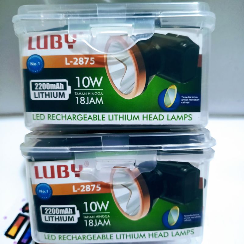 Senter kepala 10watt luby cahaya putih