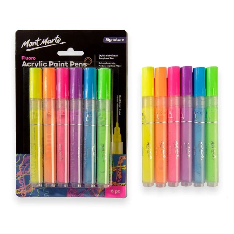 

Mont Marte Acrylic Paint Pens Signature 6pc | Pulpen Lukis Akrilik