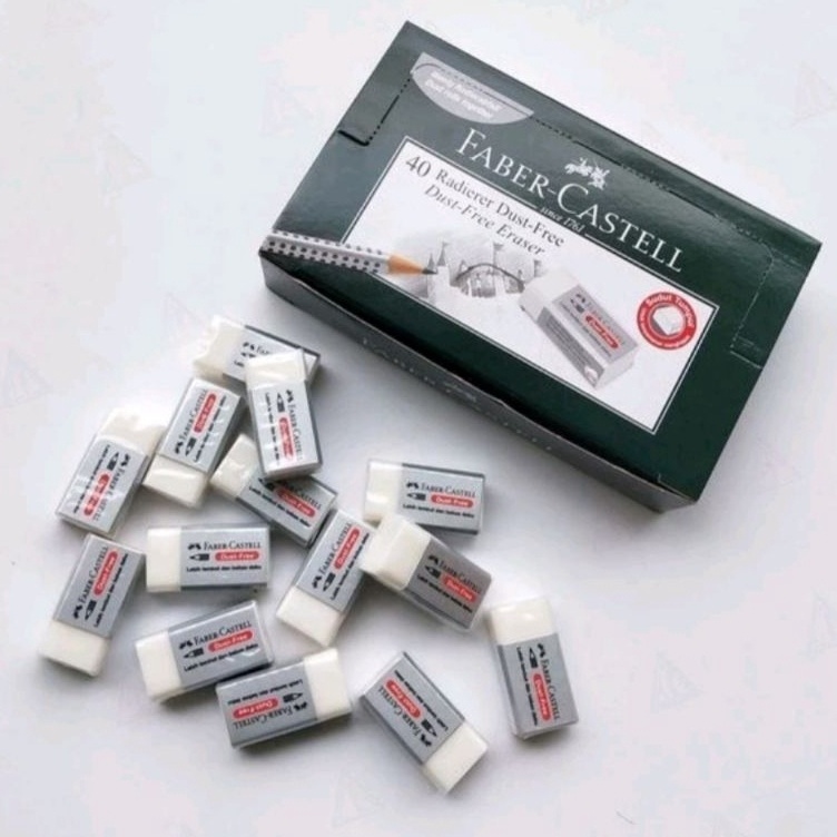 

12pcs Penghapus Pensil Faber Castell Dust Free Kecil MURAH f N3G3