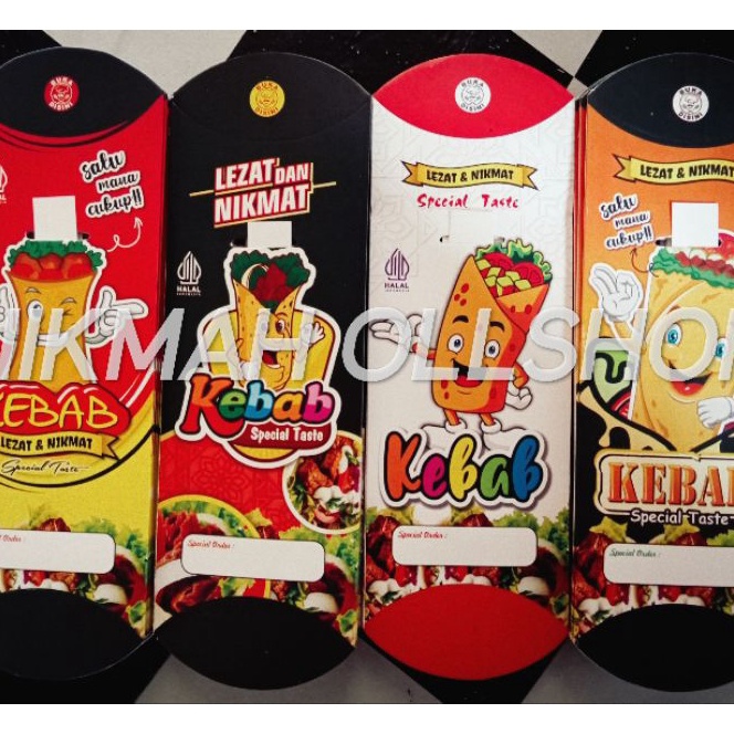 

KF7 dus kebab isi 1 lembar wadah kebab 1 lembar kemasan kebab 1 lembar