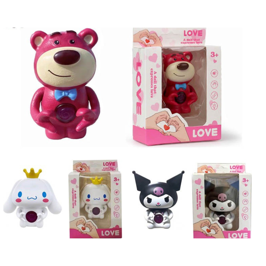 I love you Lampu Figure Kartun Lotso Sanrio Night Light Kawaii 3D LED Cinnamoroll Lampu Tidur Hadiah