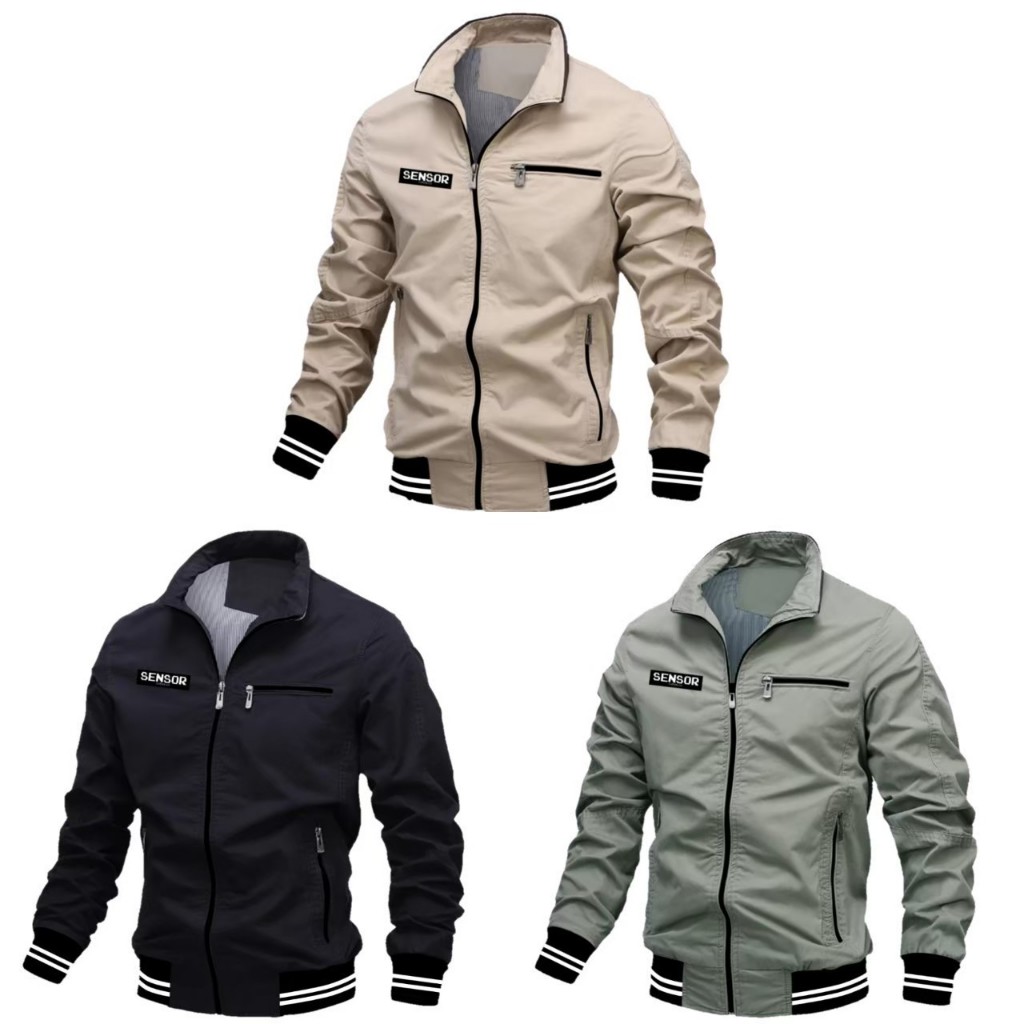 Jaket Pria Harrington 2 Sensor / Jaket Simple Cowok Original Sensor