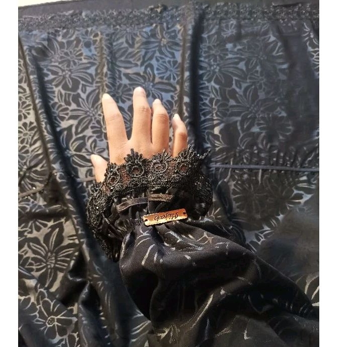 ABAYA HULYA EMBOS JETBLACK