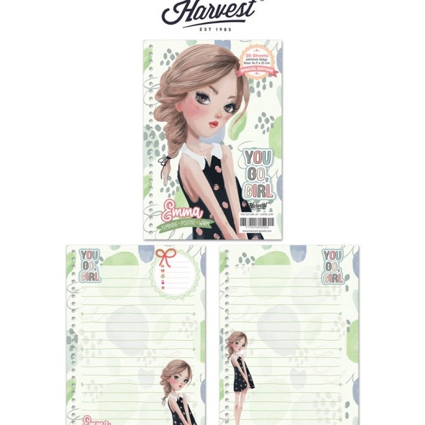 

KF7 Loose Leaf Kertas Binder Harvest A5 You Go Girl