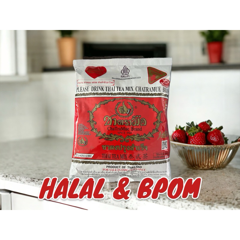 

chatramue thai tea teh thailand 400gr murah BPOM Halal MUI