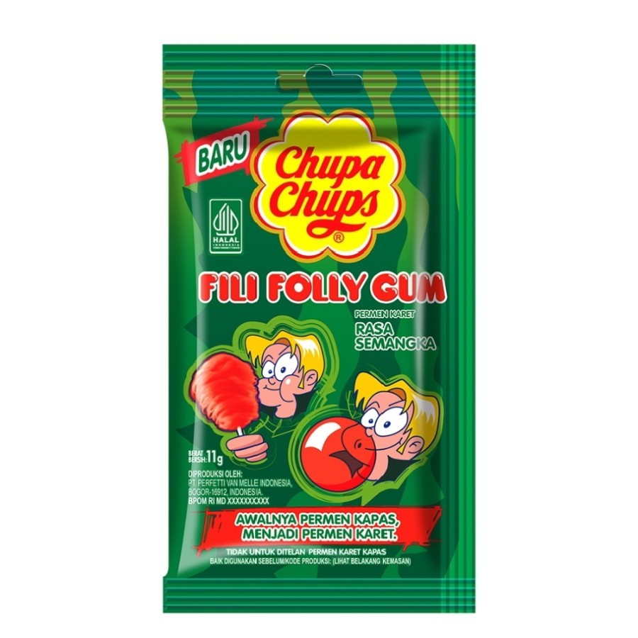 

Chupa Chups Fili Folly Permen Karet Kapas Semangka 11 g