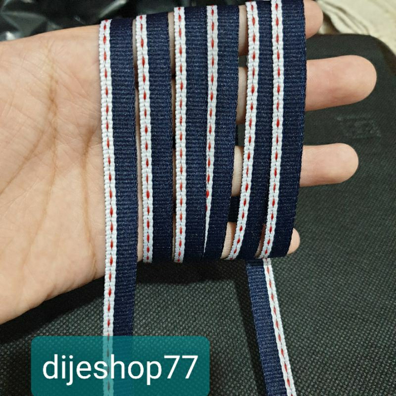 Pita selvedge Denim 1cm per ROLL PACK / pita jeans list celana / pita webbing bisban list kerah