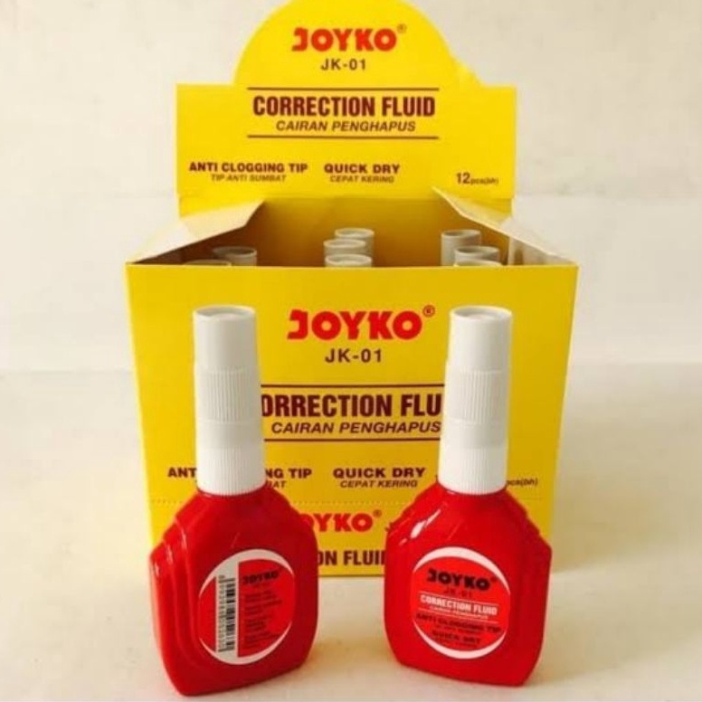 

BOX ISI 12 CORRECTION FLUID JOYKO JK1 TIP EX CAIRAN KOREKSI k I5Z5