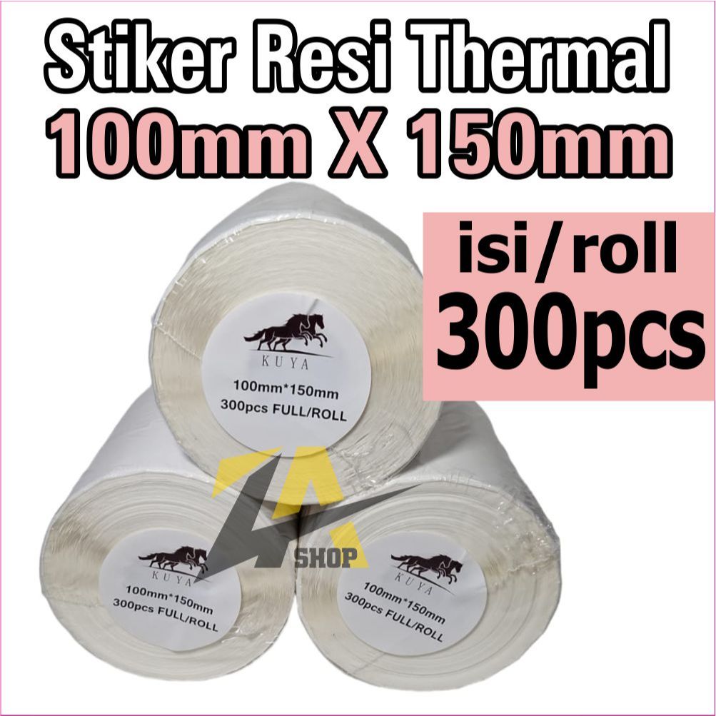 

HARGA GROSIR STIKER THERMAL, STIKER LABEL, STIKER RESI 100mm X 150mm X isi 300pcs/roll