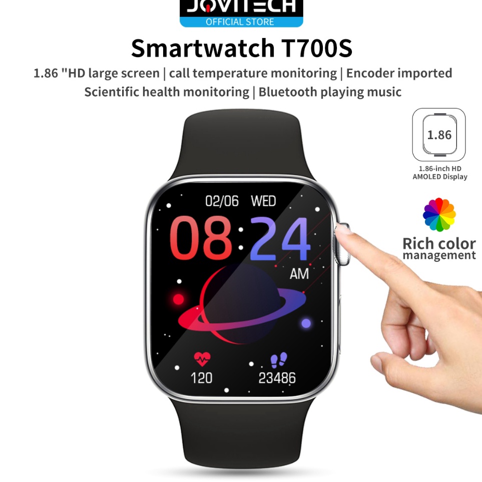 KODE O62N Jovitech Jam Tangan Pintar 186 Inch SmartWatch Tahan Air Pro Max Gaming Bluetooth Monitor 