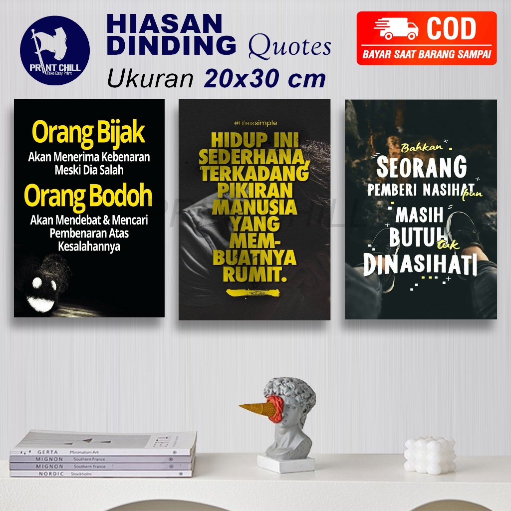 Poster Kayu Dinding Quotes Kata Inspirasi Hiasan Kamar Cafe Aesthetic Keren Murah Minimalis Dekorasi