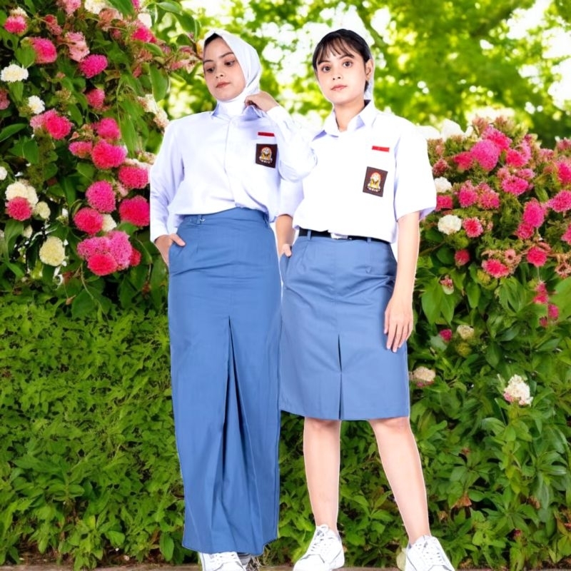 Setelan Seragam sekolah SMA wanita Pendek baju Rok pendek terbagus