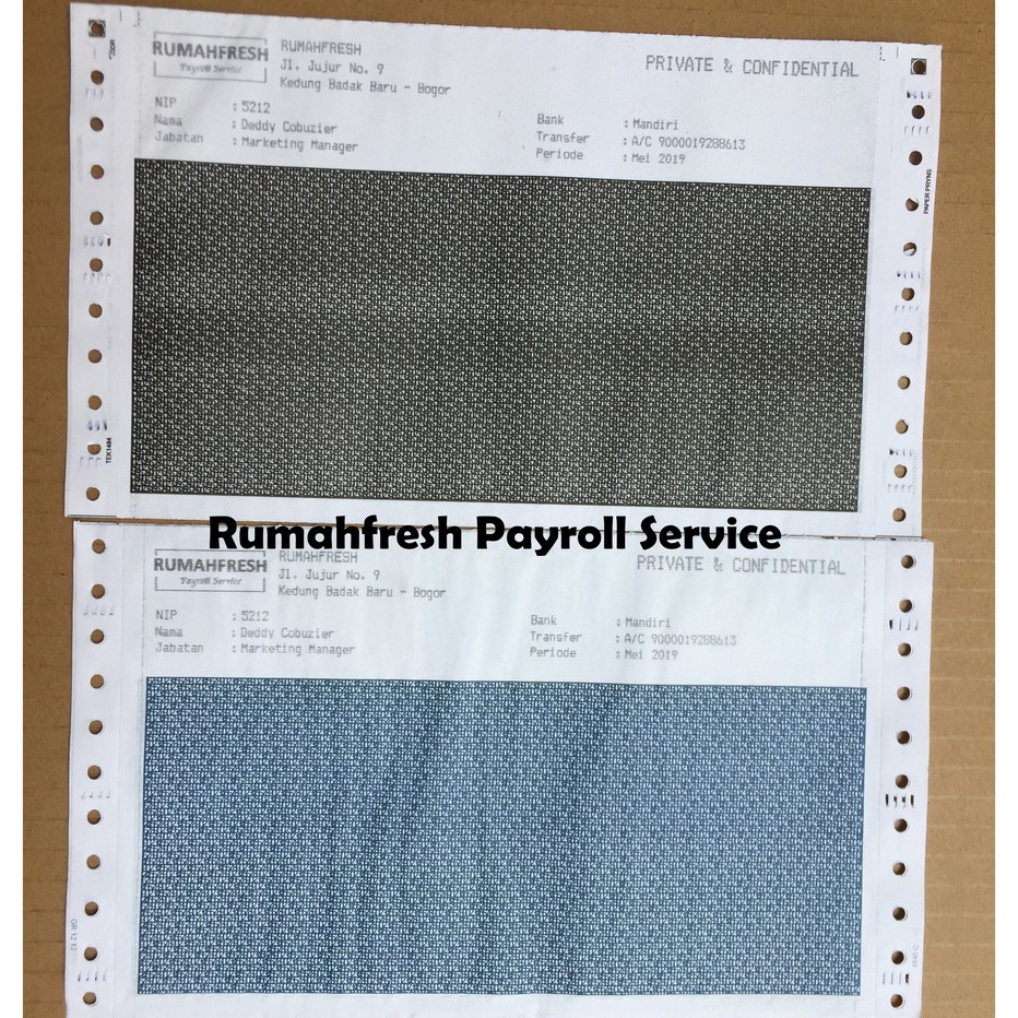 

KI3 Slip Gaji Carbonize Privat Confidential Payroll Service