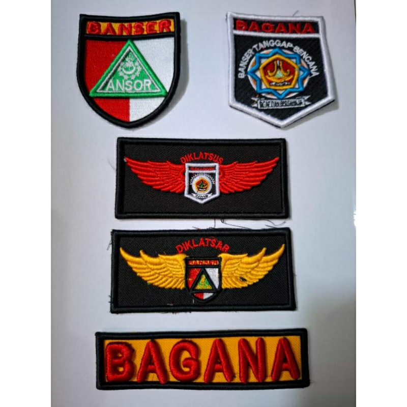 ATRIBUT BANSER BAGANA BORDIR TIMBUL 3D LENGKAP
