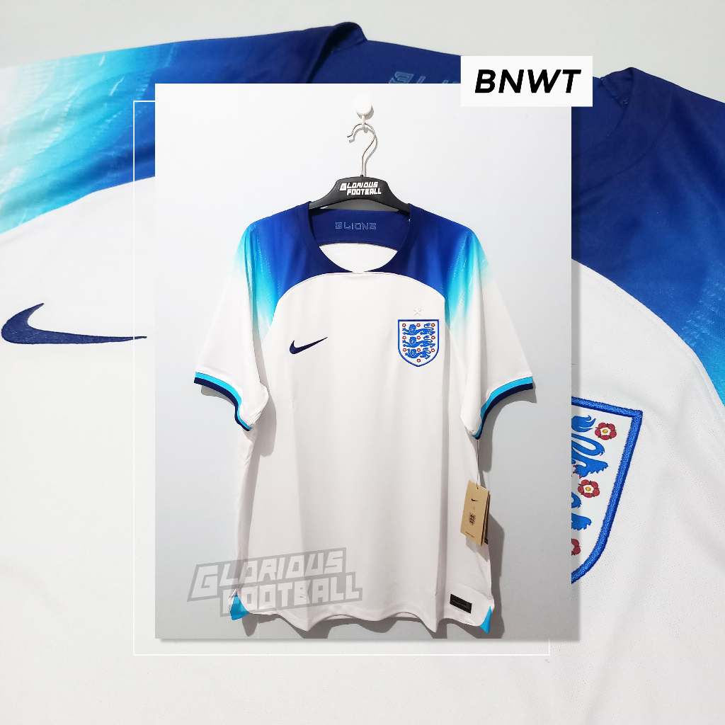 Jersey Original Inggris England Home 2022/2023 BNWT - DN0687-100