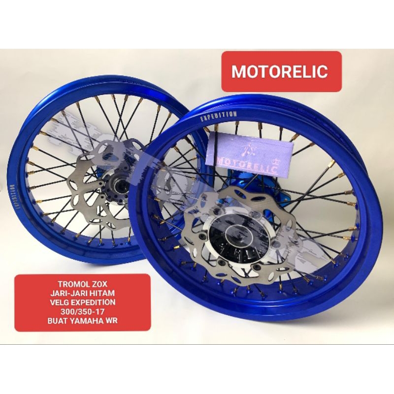 Velg Supermoto Yamaha WR 155 Vleg Expedition 17-300/350 Tromol Zox Jari -Jari Full CNC