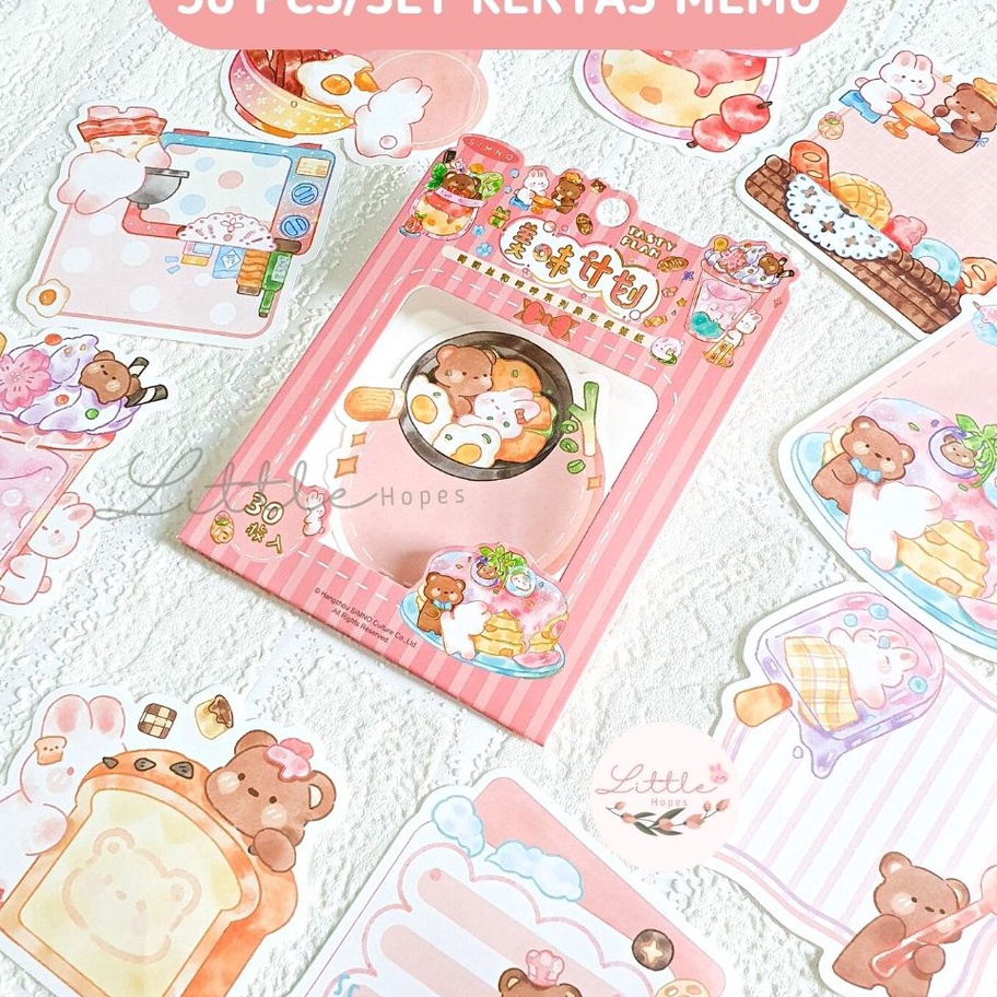 

Wah 3 Lembar Notes Kertas Memo Pad Catatan Diary Dekorasi Scrapbook Stationery Cute Bear Bunny Series Unik Murah Lucu