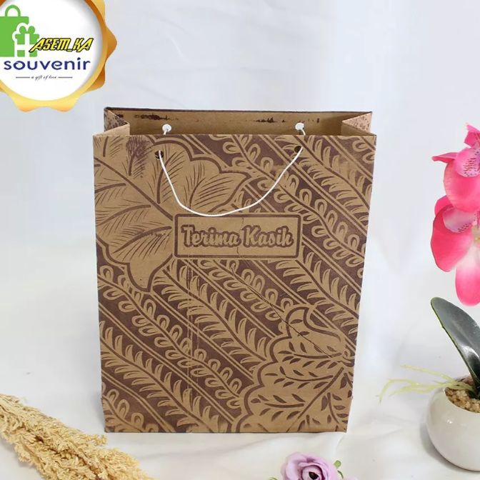 

KI3 1 pcs paperbag batik kecil mini ukuran 16x12x4