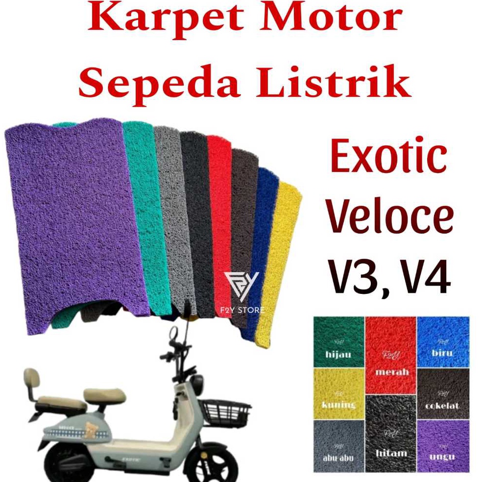 Wow Murah Meriah Karpet Sepeda Motor Listrik Exotic Veloce V3 V4 Alas Kaki Sepeda Listrik